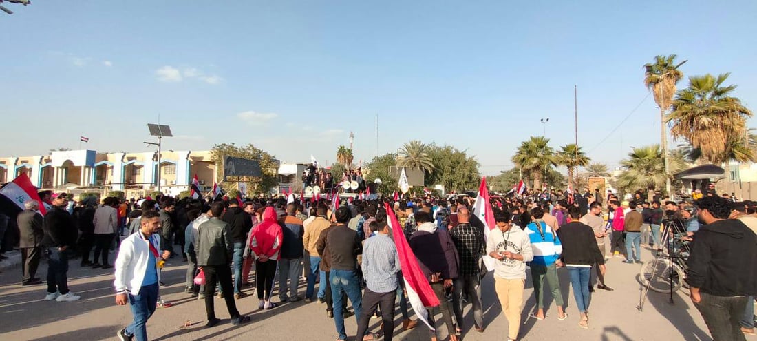 بابل تلتحق بركب التظاهرات المطالبة بخفض الدولار (صور)