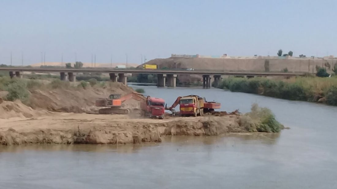 صور: بدأت أعمال توسعة نهر الزاب الأدنى لحماية شمال كركوك من الفيضان