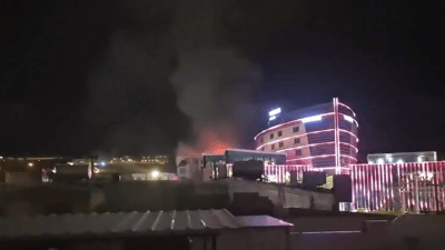 فيديو: سقوط طائرة مسيرة قرب فندق تايتنك في السليمانية