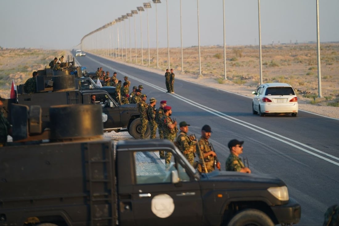 صور: الحشد ينشر قواته على الخط الاستراتيجي بين كربلاء والنجف والأنبار
