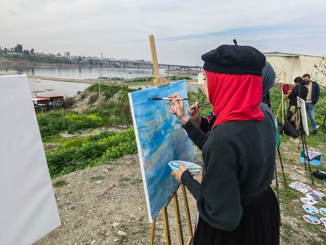 Mosul hosts open-air art symposium highlighting heritage, reconstruction