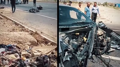 پارچە پارچە بوو؛ ئۆتۆمبێلێک بە پێچەوانەى ئاراستەى شەقام رۆیشت