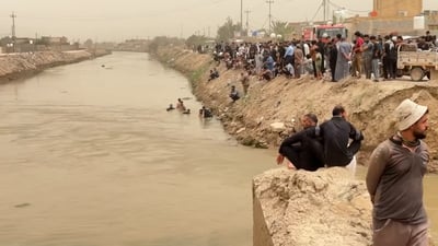 ستوتة سقطت في نهر البدعة.. الشطرة تنقذ 3 طلاب وتشيّع الرابع (فيديو)