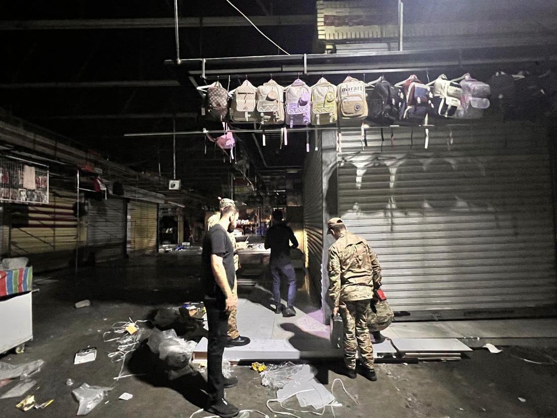 بەشێک لە کاسبکارانی ناو بازاڕی لەنگە لە هەولێر سزا دەدرێن