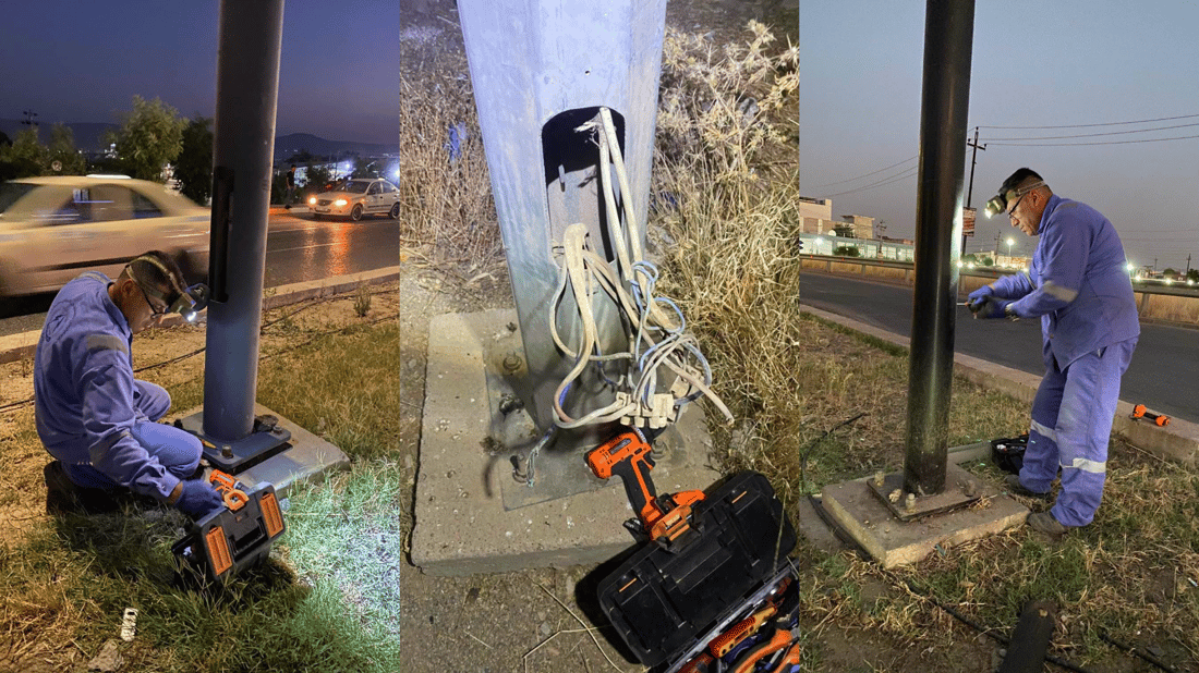 دەرگای محاویلەی عەمودەکانی کارەبا لە چەند شوێنێکی سلێمانی دەشکێندرێن