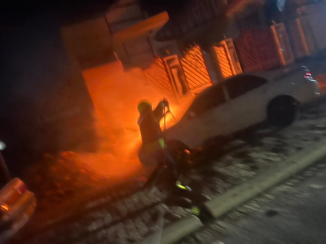 ئاگر هەناوی تاکسییەکی سووتاند