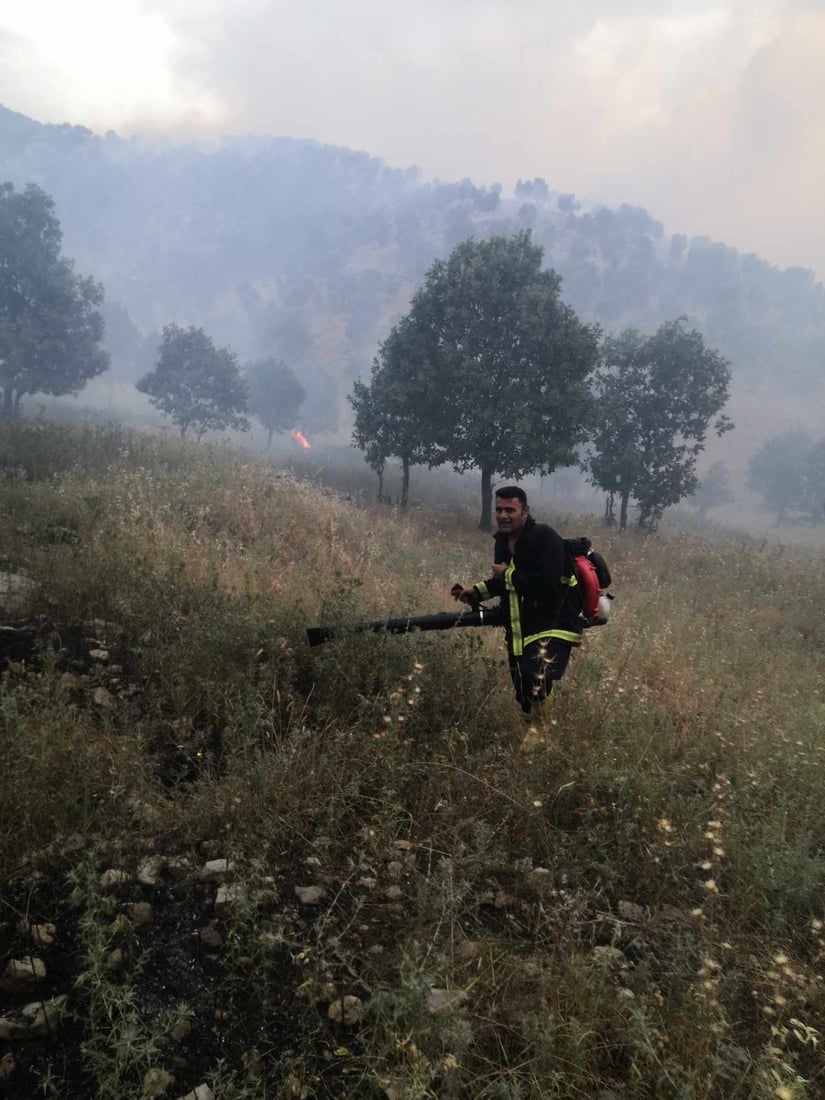 ماوه‌ى 15 كاتژمێره‌ ئاگره‌كه‌ى چیای هەورێ به‌رده‌وامه‌