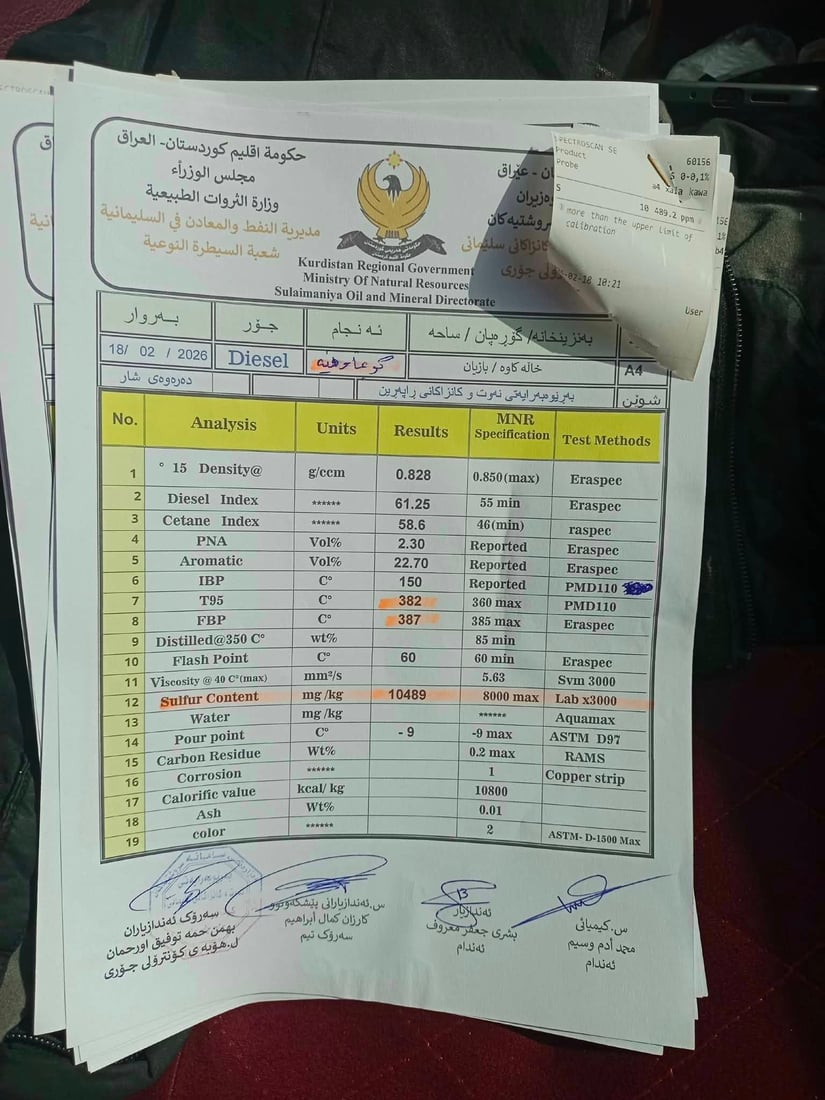 لەکۆی 21 شوێنکار 11ـیان نموونەی گازیان لە پشکنین دەرنەچووە