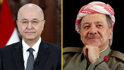 البارزاني يهنئ برهم صالح: مسرور بتولي شخصية كردية لهذا المنصب