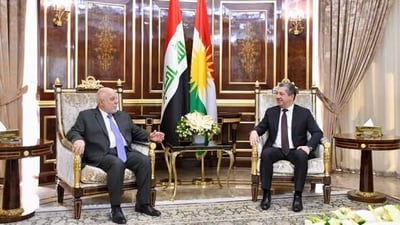 PM Barzani, Al-Abadi discuss elections and federal relations