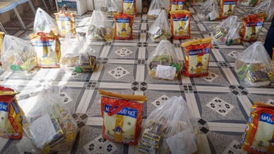 100 سەبەتەی خۆراک لە بیارە دابەش کرا