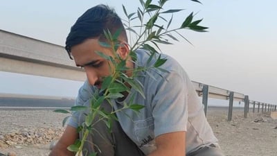 Iraqi dental student breathing life into Wasit road, two trees at a time