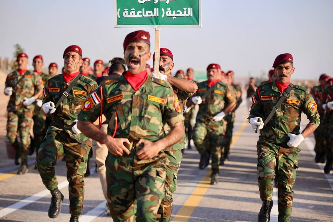 صور: فرقة العباس تستعرض “الجاهزية القتالية” بمشاركة طائرات الهليكوبتر