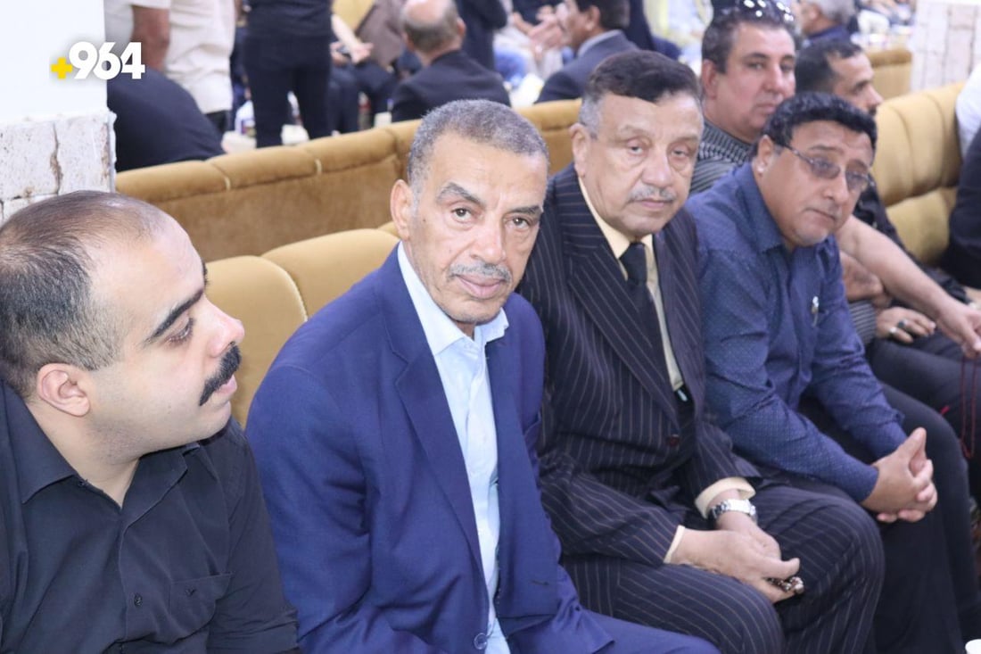 صور: فرقة كاظم الساهر أول الحاضرين.. فاتحة كريم العراقي بمسجد والده في زيونة