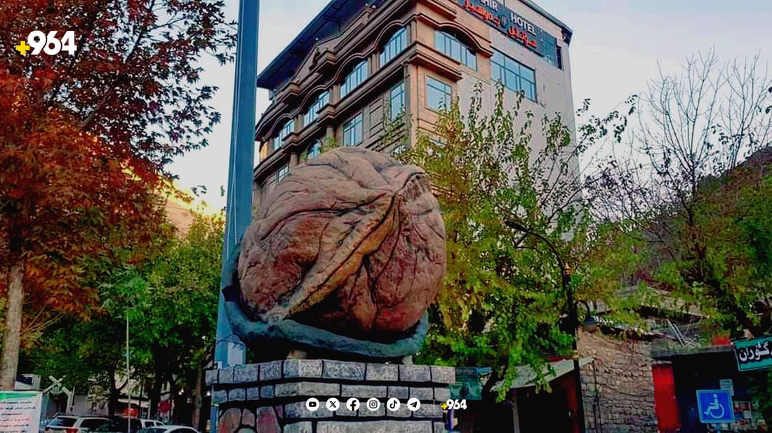 Hawraman nut statue for Tawela district unveiling