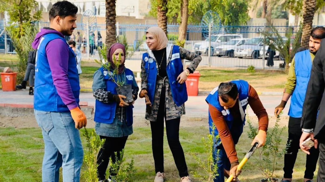 Volunteer team plants 9,000 trees in Baghdad university campus