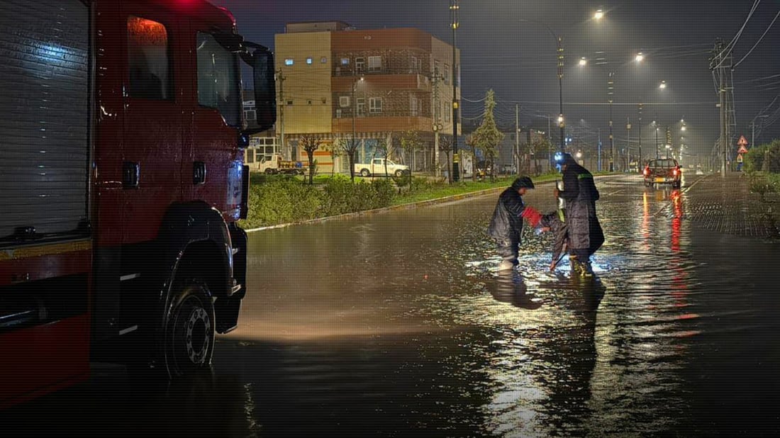 لە سنووری ئاکرێ چوار ماڵ و چەندین ئۆتۆمبێل لە لافاو رزگارکران