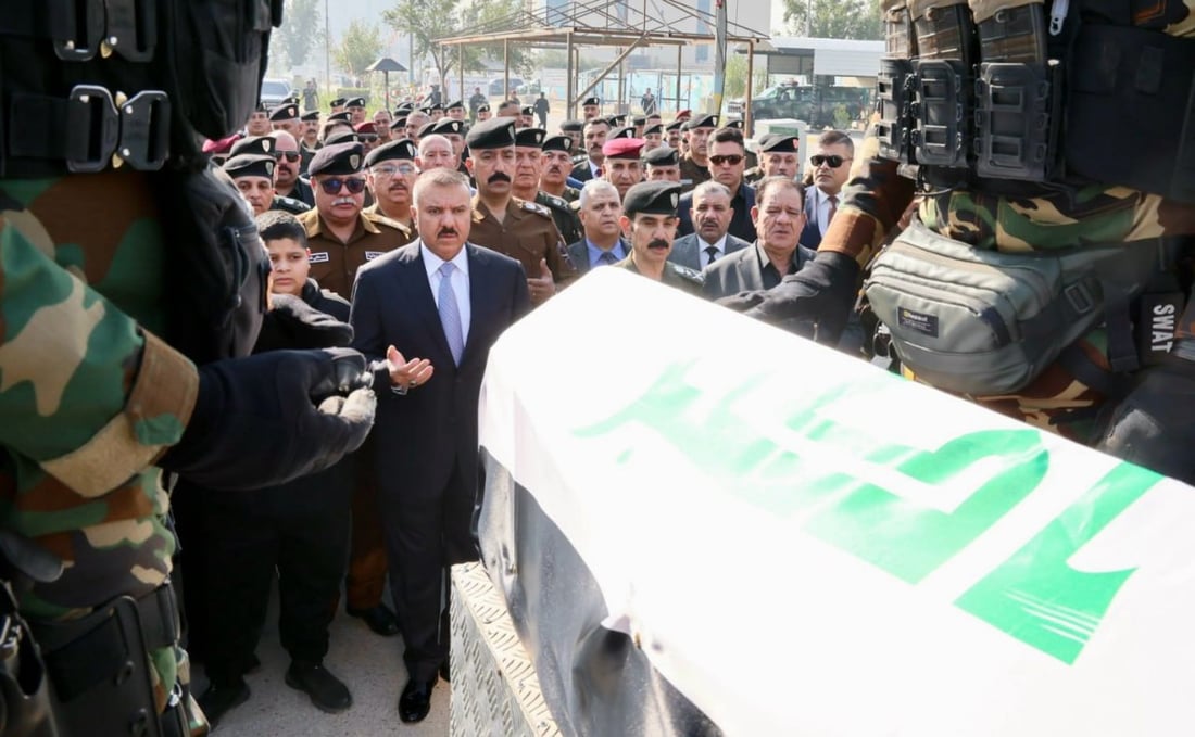 فيديو: التشييع الرسمي للواء علي عدنان بحضور الشمري وكبار ضباط الداخلية