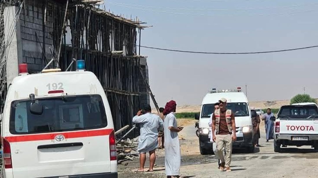 صور من الحويجة: انهيار جامع وقاعة مناسبات أثناء الصب بسبب خلل هندسي