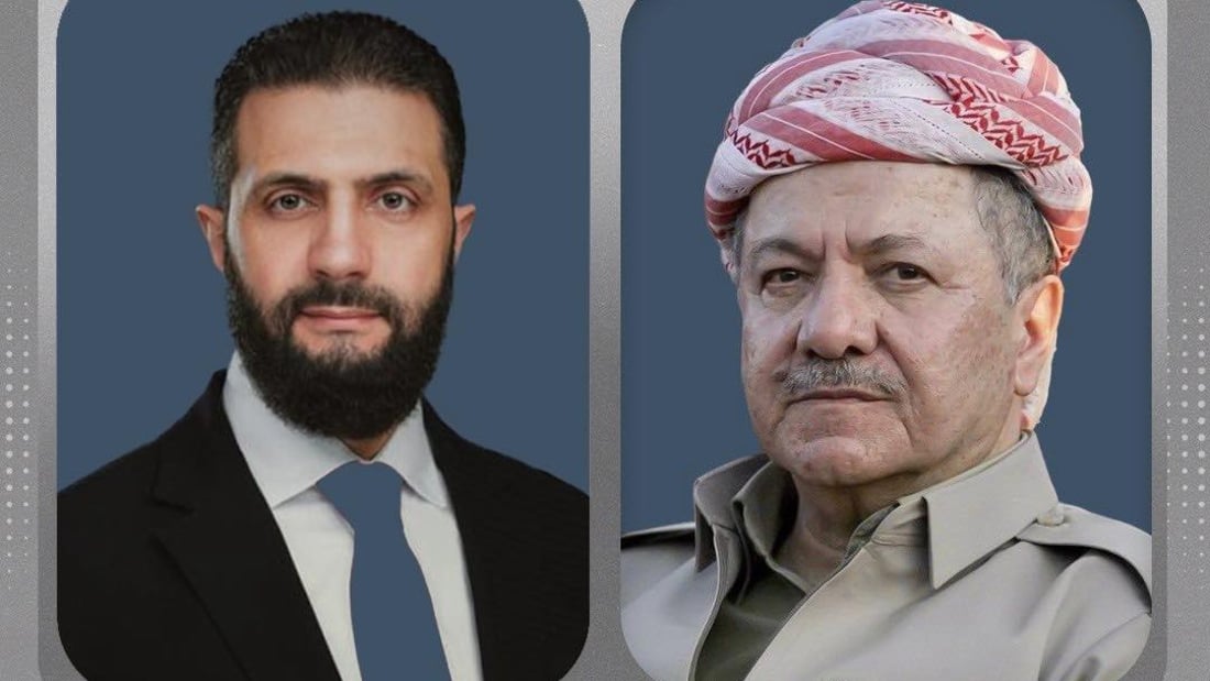 البارزاني والشرع يبحثان اتفاق دمشق – قسد