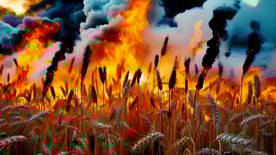 دارستان و پاوانی سلێمانى: سوتاندنى په‌رێزه‌ گه‌نمه‌كان به‌ ئه‌نقه‌سته‌