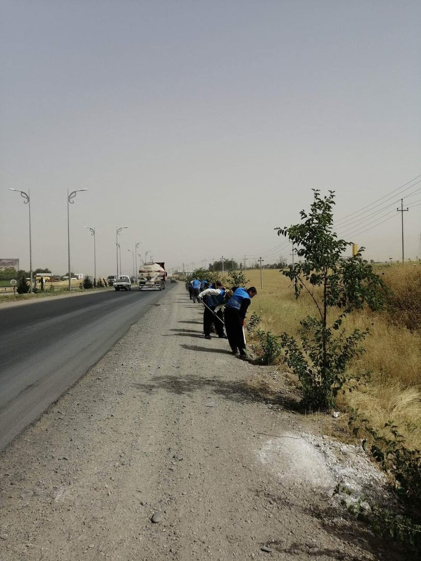 ساتی پاككردنەوەی بلوارەكانی عەربەت