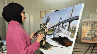 شاهدوا إبداع هذه الفتاة البصرية.. شبكة 964 في ضيافة مشغل تبارك جواد