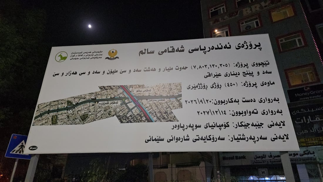 بەشێک لە شەقامی سالم (سەهۆڵەکە) بەڕووی شۆفێراندا دادەخرێت