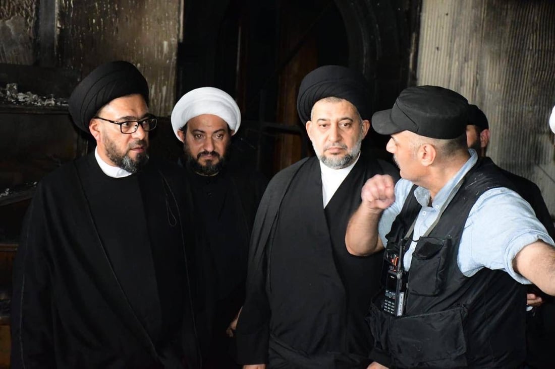 صور: وفد مقتدى الصدر يصل إلى مكان فاجعة الكوت