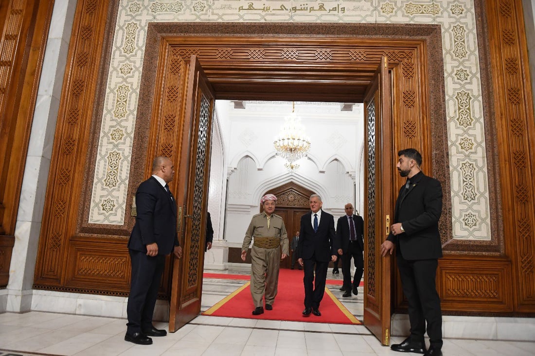 صور من لقاء رئيس الجمهورية وبارزاني: ضرورة التشاور بشأن بقاء قوات التحالف