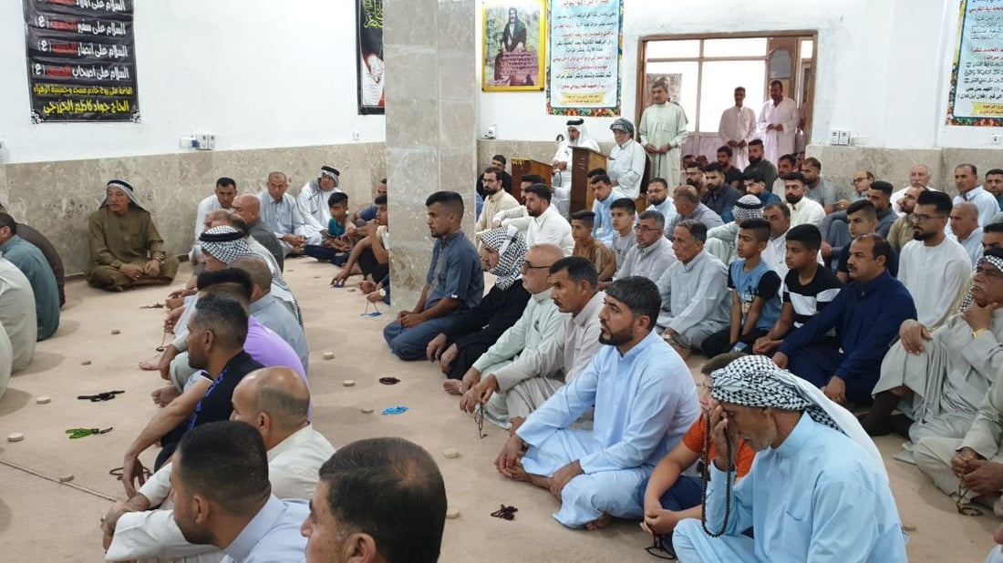 صور من صلاة العيد في مسجد الزهراء وسط حمرين