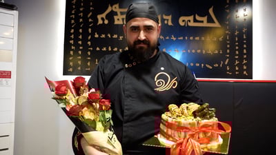 Shawarma bouquets, egg arrangements and a flower-covered Mercedes