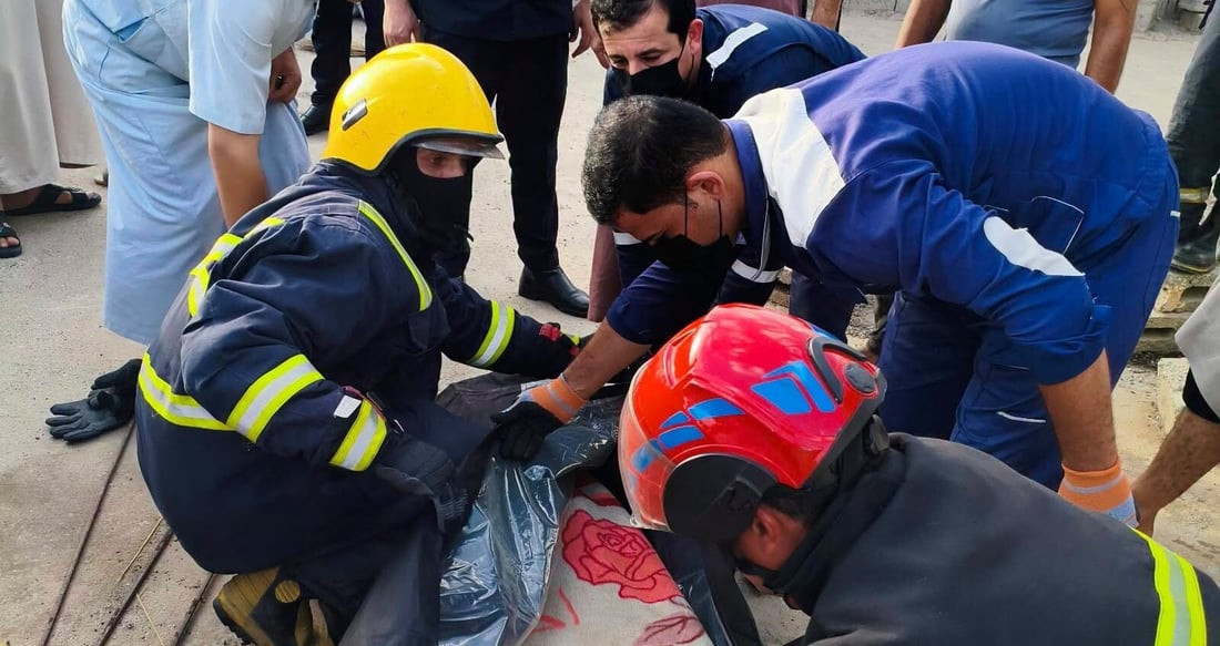 الدفاع المدني ينتشل جثة امرأة ويخمد حريقاً في قرية “شكراً” بالشرقاط