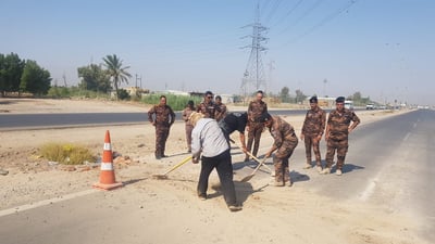 واسط رفعت المطبات المؤقتة ونظفت الشوارع بعد انتهاء الزيارة (صور)