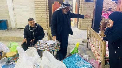 صور: “خرنابات” ديالى تجمع الأموال والمواد الغذائية للمنكوبين في سوريا