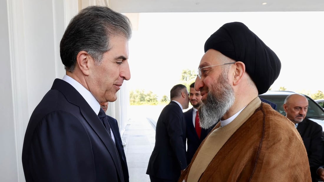 الحكيم يصل إلى أربيل ويبدأ لقاءاته باجتماع مع نيجيرفان بارزاني