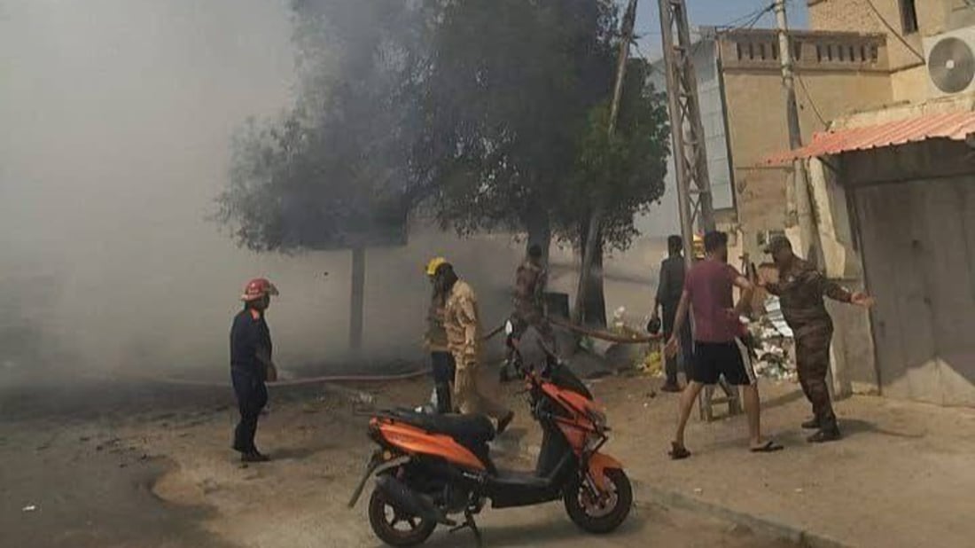 حريق قرب نقابة صحفيي البصرة.. هل هو بفعل فاعل أم بسبب الحرارة المرتفعة؟