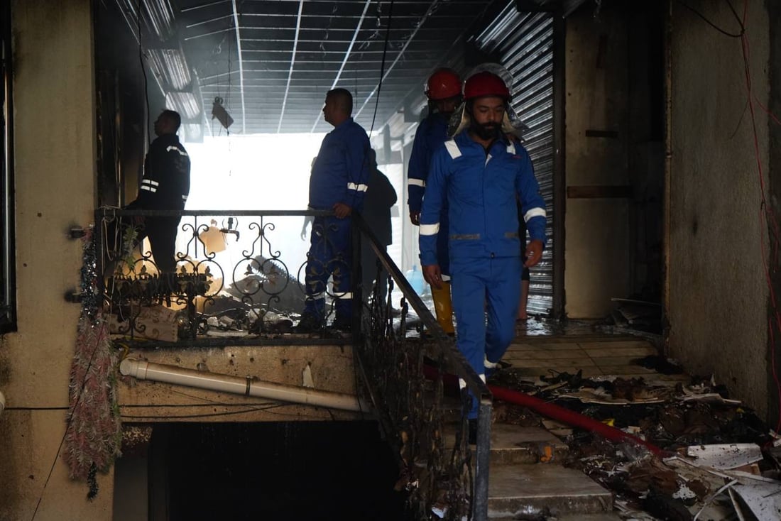 صور: النيران التهمت مخازن الإسكافية في سوق العشار وسط البصرة