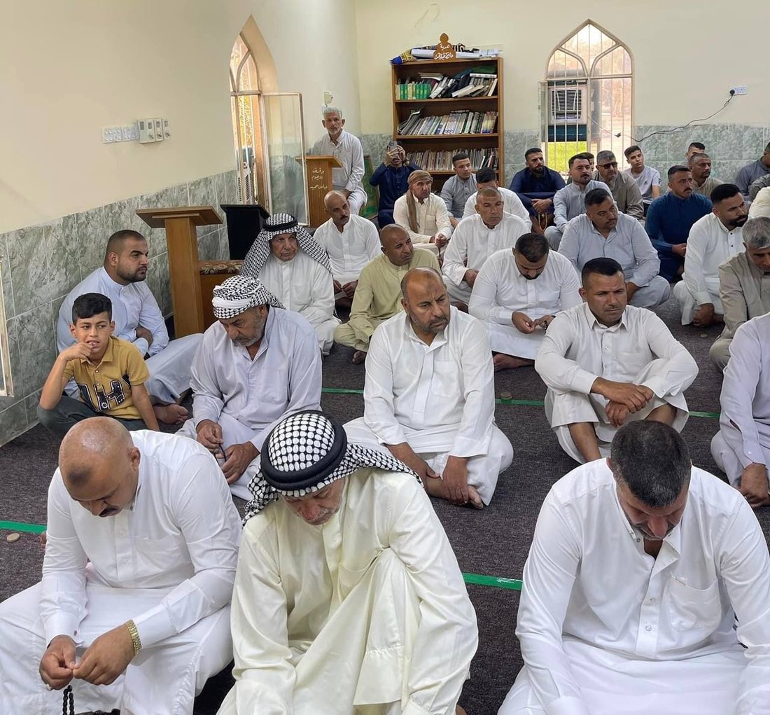 صلاة العيد في وجيهية ديالى بإمامة مالك العقابي: ابتعدوا عن النميمة وساعدوا الآخرين