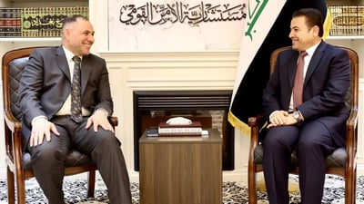 National security advisor meets new Diwaniyah governor Abbas Al-Zamili