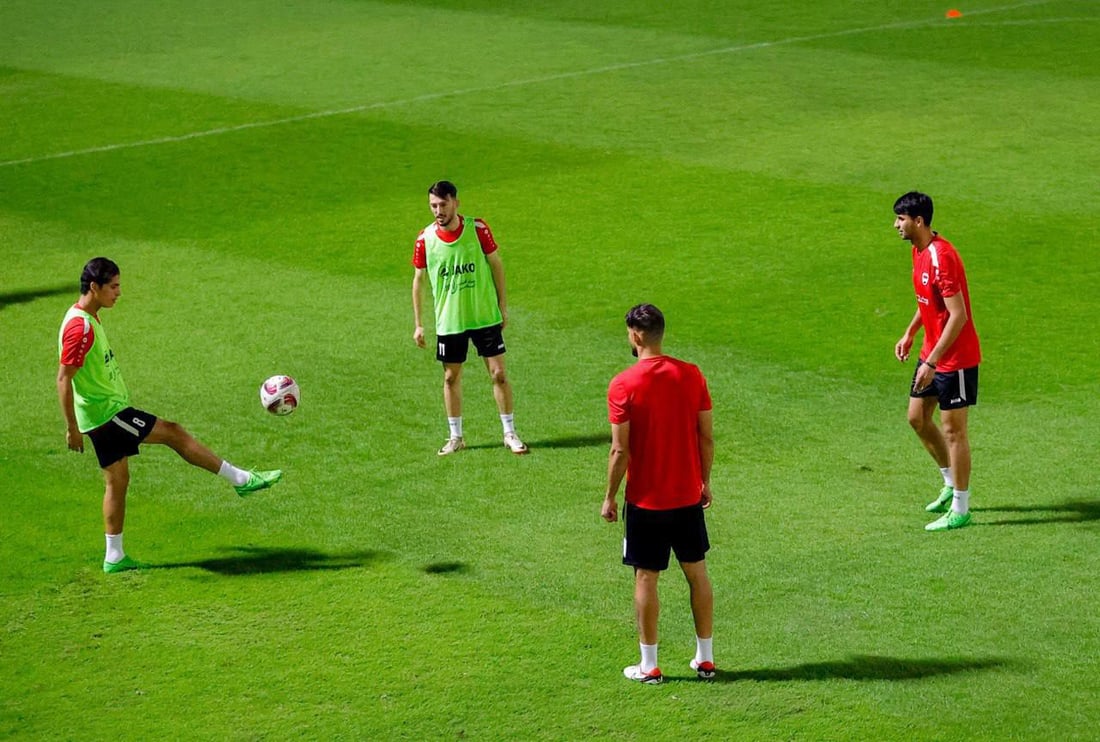 بحضور درجال ويونس محمود.. صور من تدريبات أسود الرافدين قبل مواجهة إندونيسيا