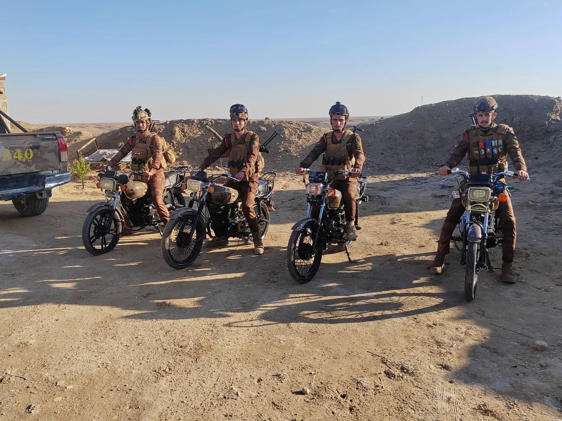 هێزەکانی سنوور لە عێراق لە رێگەی ماتۆڕسکیلەوە سنوورەکان دەپارێزن