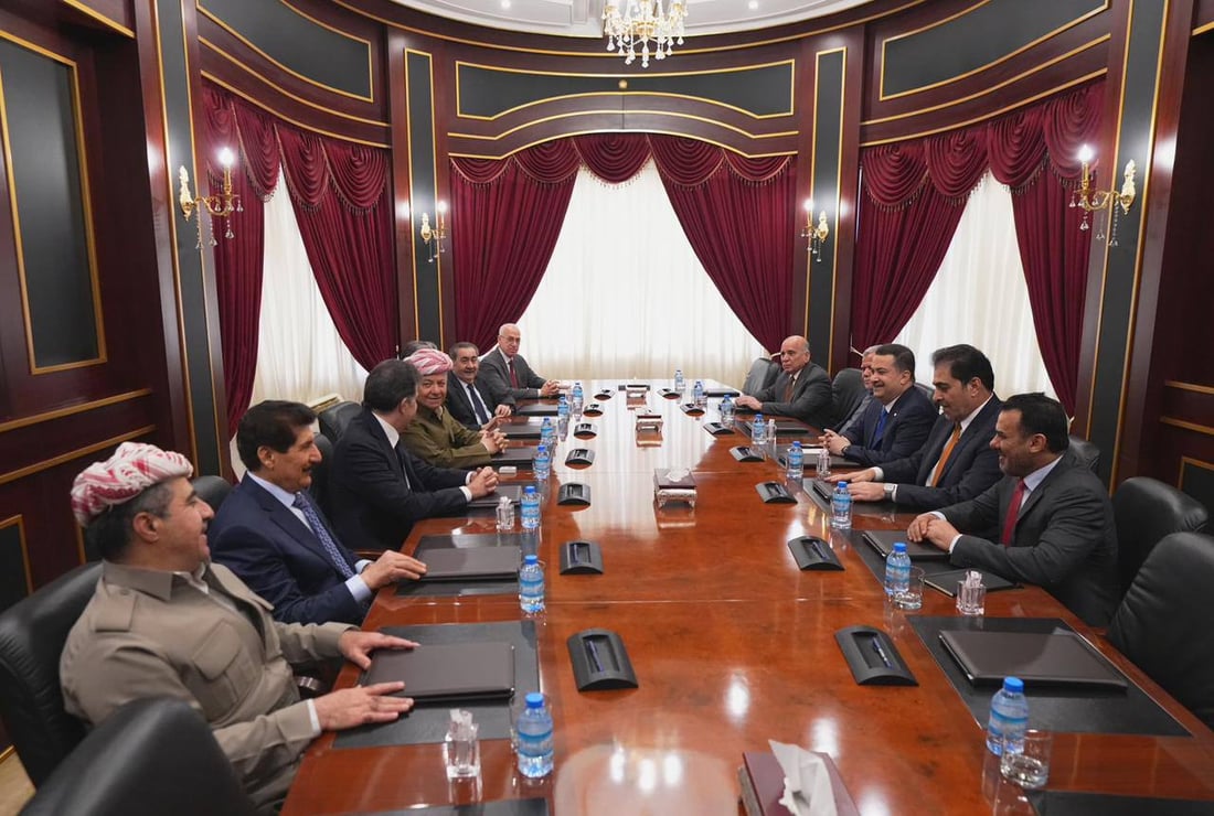 Al-Sudani meets Barzani in Erbil as Iraq’s government talks stall