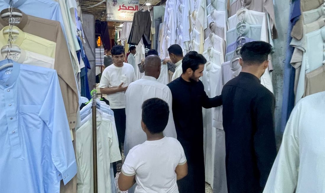 مدن شمال البصرة حتى الجبايش تعتمد على دشاديش القيصرية في المْدينة (صور)