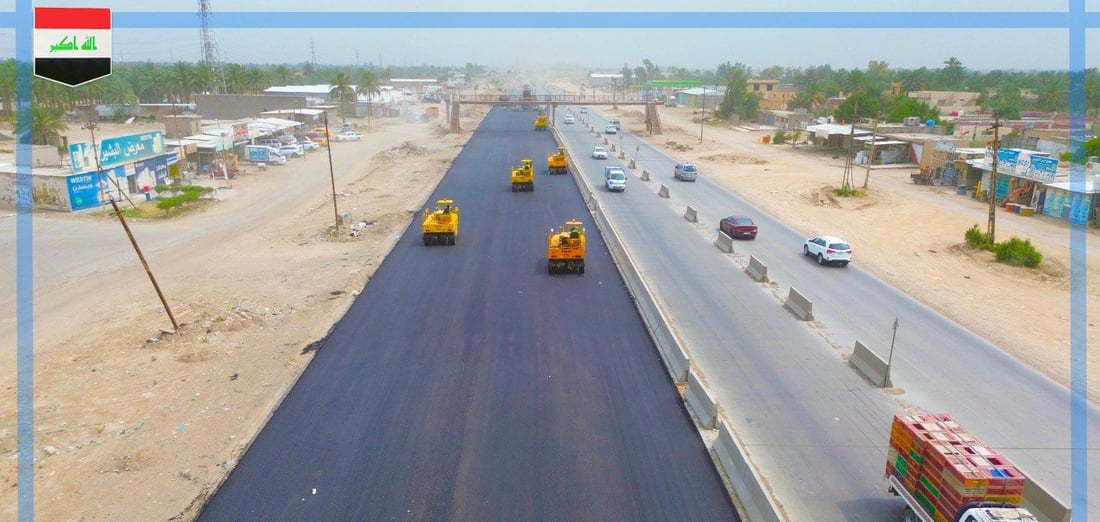 بغداد تعلن إنجاز المرحلة الأولى من تبليط طريق بغداد – موصل بطول 16 كم (صور)