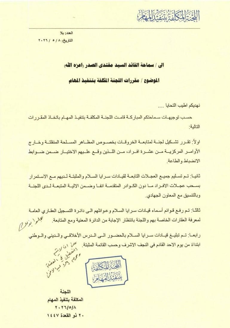 السرايا تطلب الأسماك من الصدر والضباط إلى الحنانة لدروس يوم الأحد