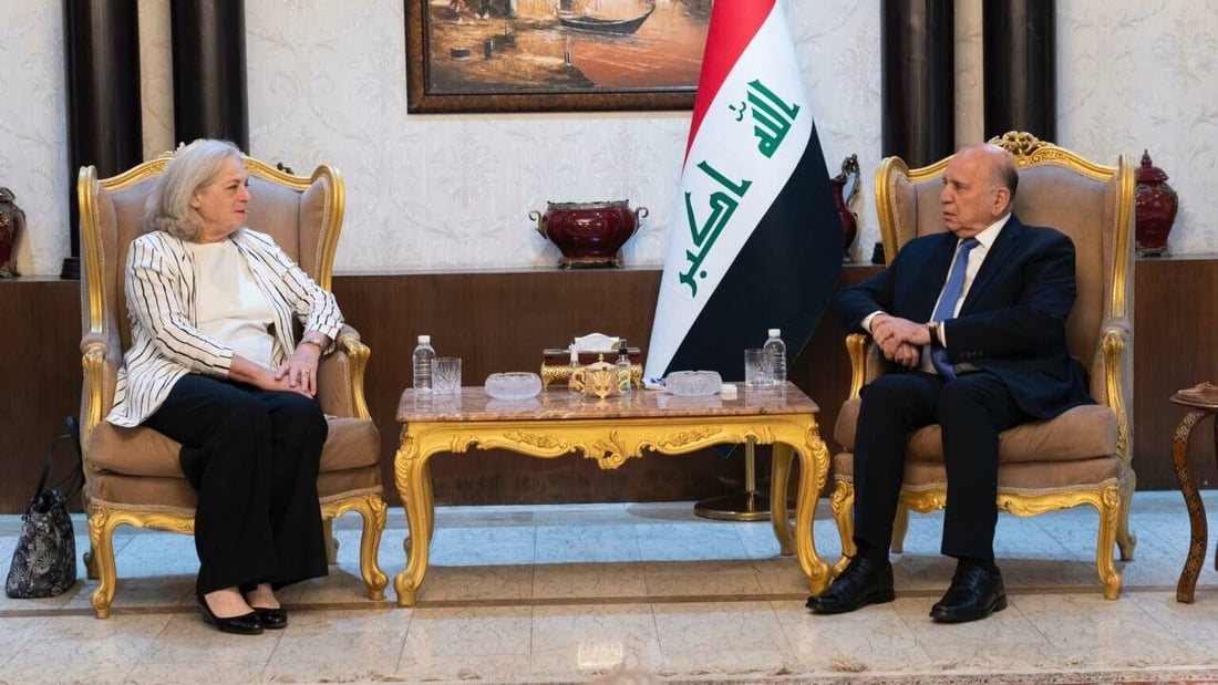 السفيرة الأميركية في مكتب وزير الخارجية العراقي