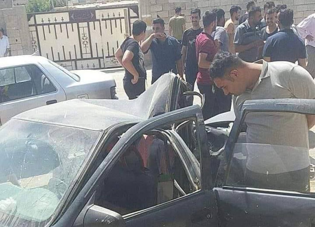 صور: 3 مراهقين سرقوا سيارة والدهم واصطدموا بجدار دكان في كركوك