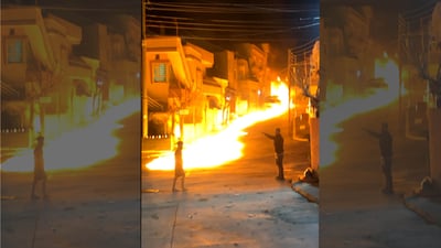 لە کۆڵانێکی سلێمانی بارهەڵگرێکی سووتەمەنی گڕیگرت و ئاگری لە کۆڵانێک بەردا