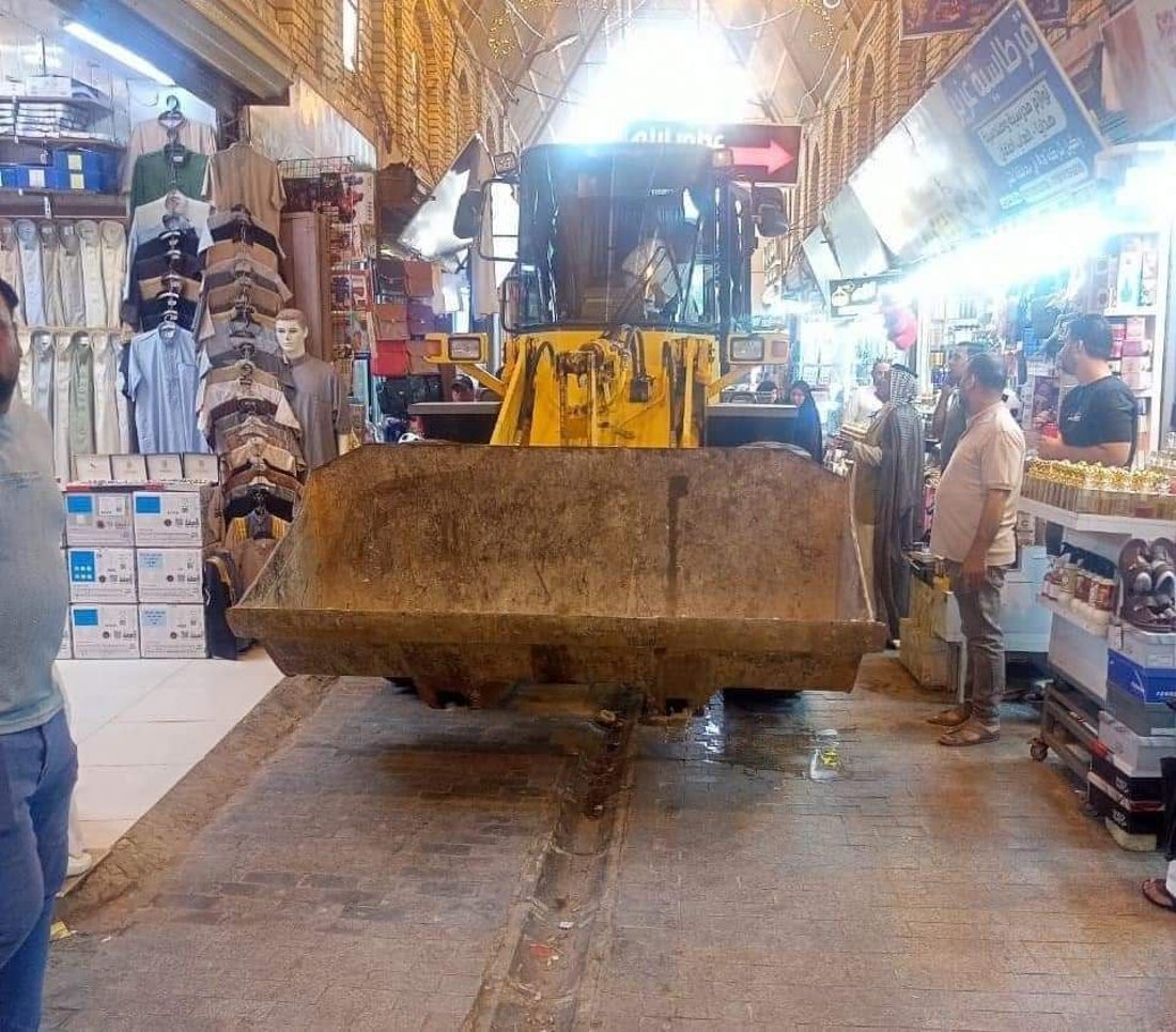 بلا تفاهم.. صور لـ”شفل” السماوة وهو يدمّر كل شيء في طريقه بعد نهاية المهلة